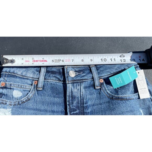 Goldie Blues Womens 5" Cheeky High-Rise Denim Shorts Curvy Fit Comfort Size 2 - Picture 5 of 6